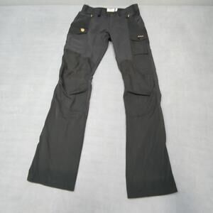 FJALL RAVEN Black Women's G-1000 Straight Slim Leg Cargo Pants Sz 27/28